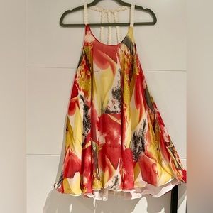 printed chiffon dress